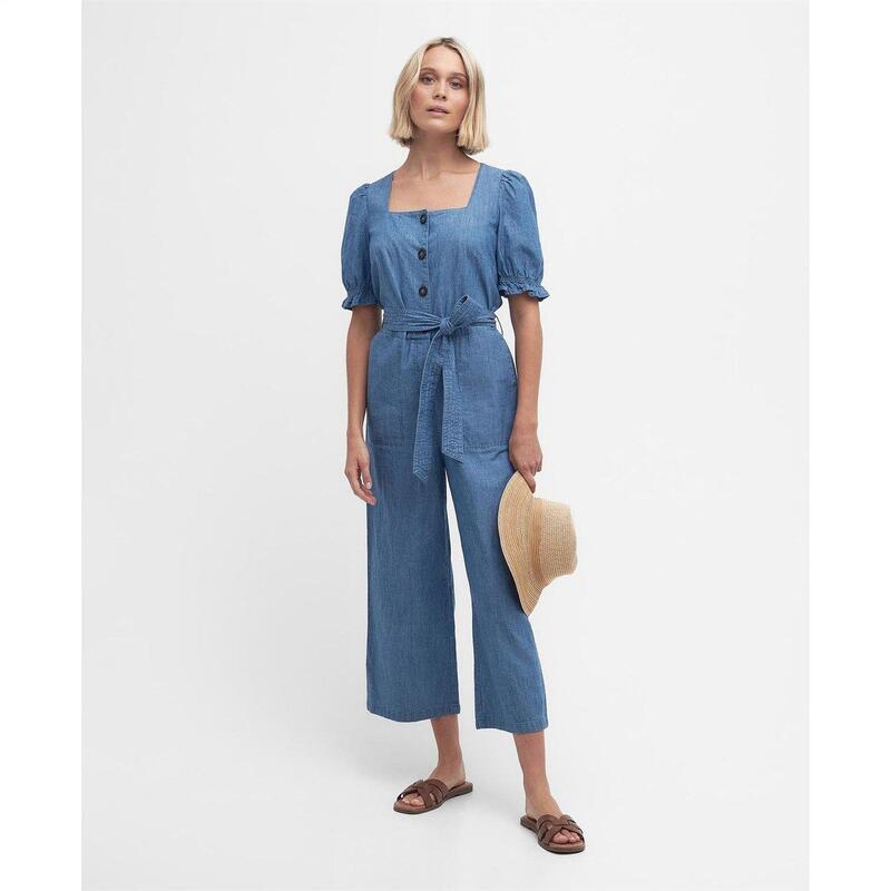 バブアー レディース トップス ワンピース デニム ジャンプスーツ Barbour Berkley Denim Jumpsuit Chambray デニム|ReVida 店