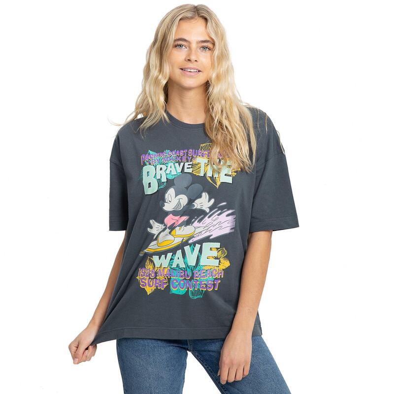ディズニー レディース トップス シャツ レギュラーフィット Disney Regular Fit-Shirt Grey グレー