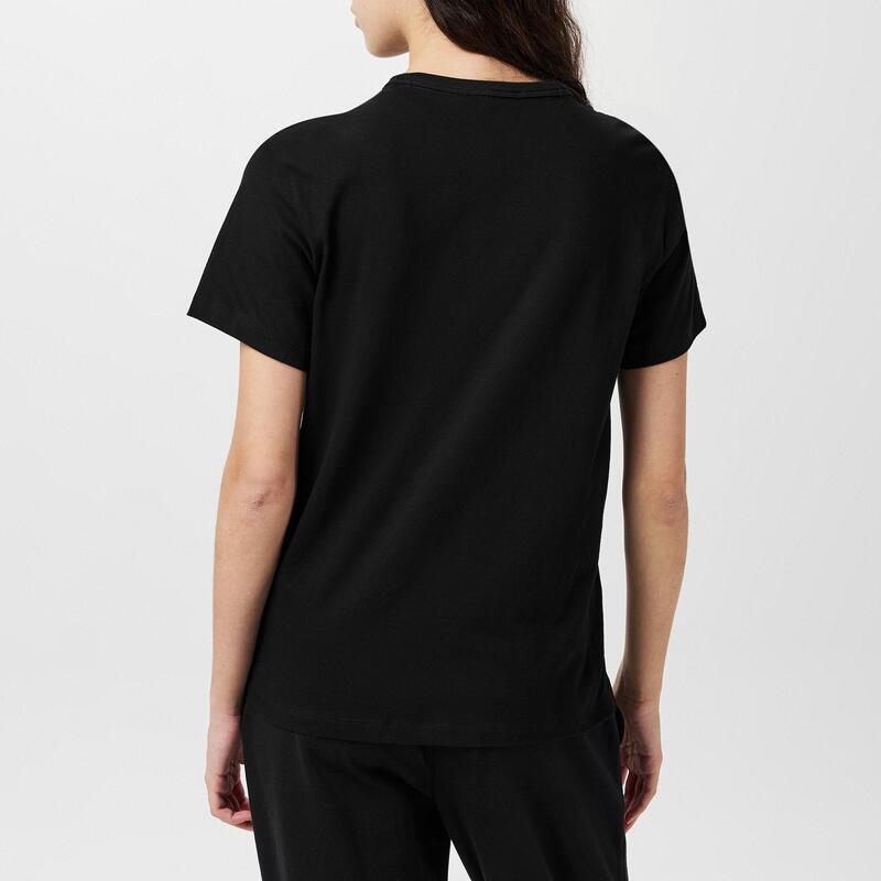カルバンクライン レディース アンダーお召しもの ナイト爵お召しもの ティーシャツ ロゴタイプ Calvin Klein Logo T Shirt Black 001 黒いこと パジャマ-ナイトウェア・ルームウェア