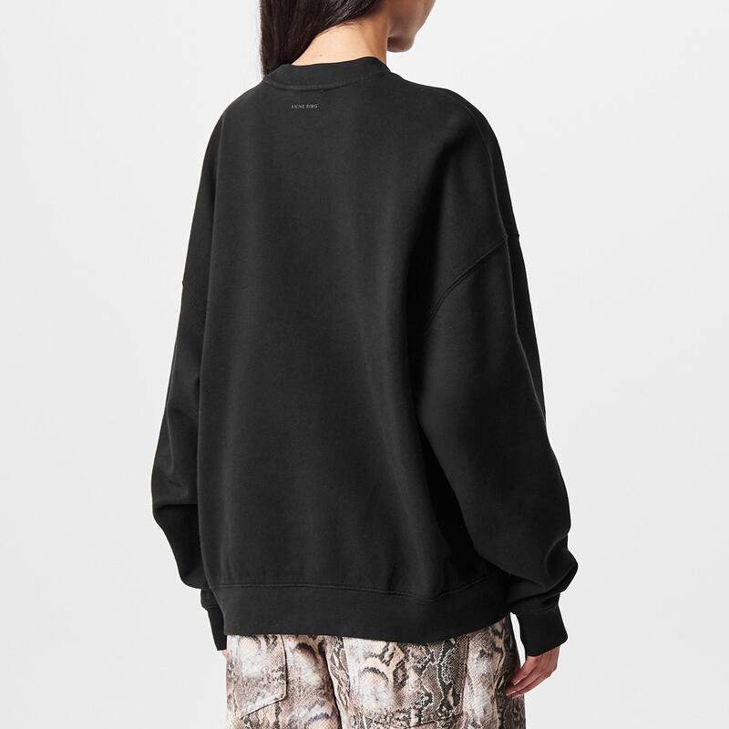 アニービン レディース アウター パーカー・スウェット シャツ Anine Bing Miles Letterman Sweatshirt Black ブラック|ReVida 店