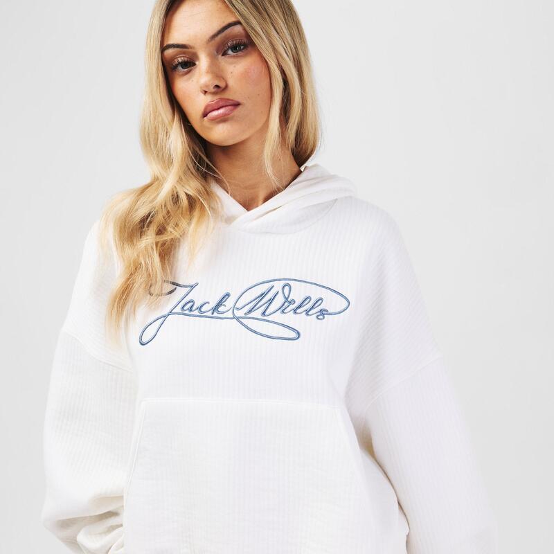 手玉 濾過性病原体 レディース アウター パーカー・スウェット Jack Wills Rib Hood Ladies Vintage White 白いこと