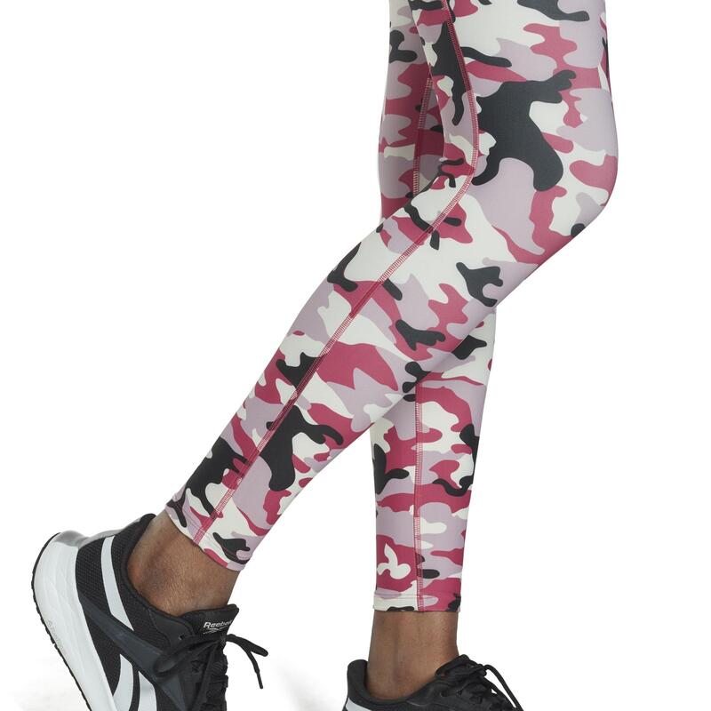 リーボック レディース ボトムス カジュアルパンツ プリント レギンス Reebok Lux Bold Camo Print Performance Gym Leggingsemi Proud Pink ピンク