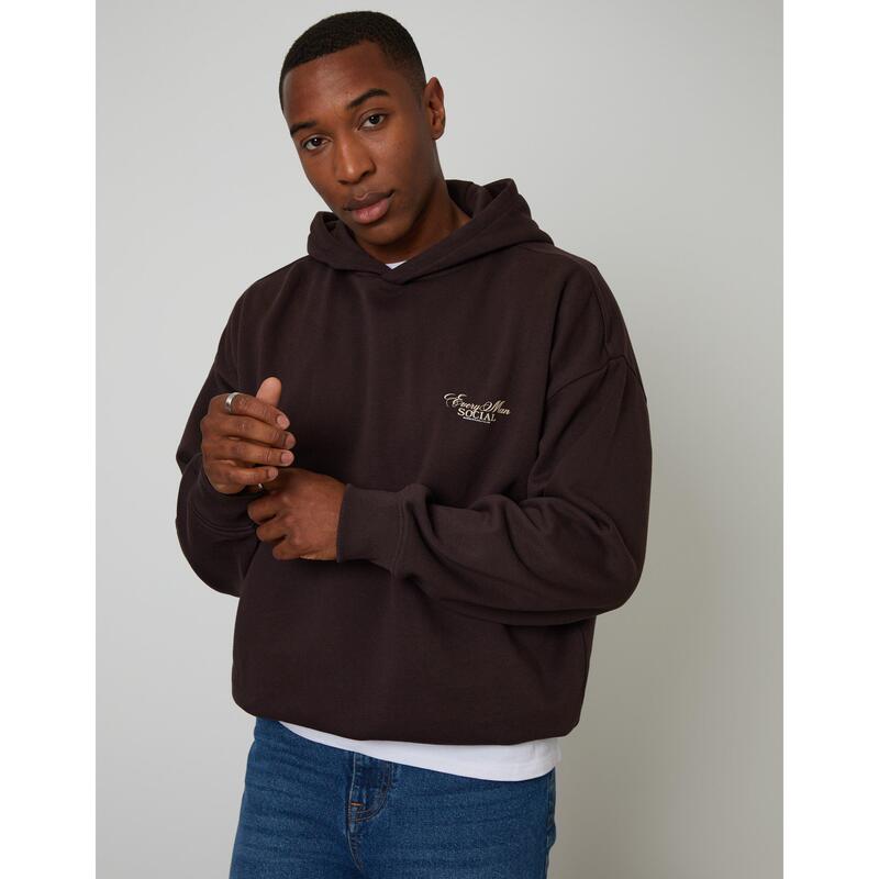 スリードベア メンズ アウター パーカー・スウェット フリース Threadbare Fleece Hoodie Sn62 Chocolate チョコレート