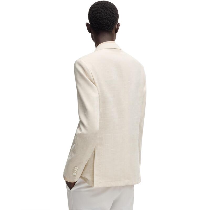 ボス メンズ アウター ジャケット・ブルゾン Boss Men's HBB C Hanry Suit Jacket Open White ホワイト