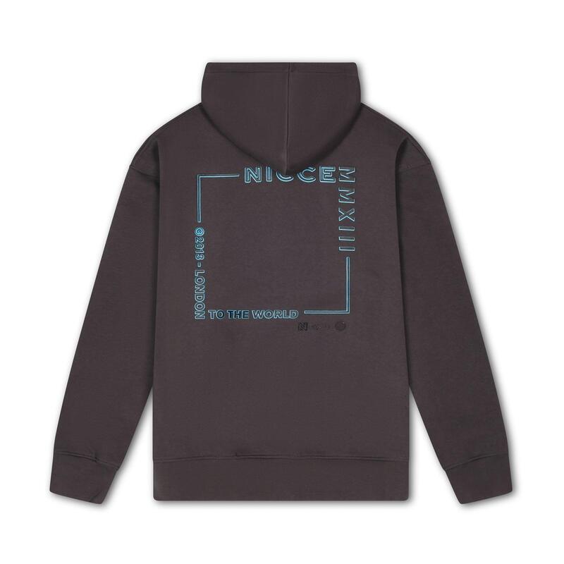 ニッチェ ロンドン メンズ アウター パーカー・スウェット Nicce Mens Davido Hoody- Coal ブラック｜ReVida 店
