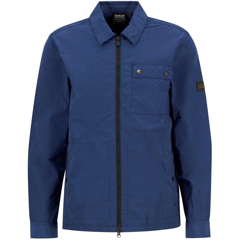 バブアー メンズ トップス シャツ Barbour International Inline Zip-Through Overshirt Insig Blue BU77 ブルー|ReVida 店