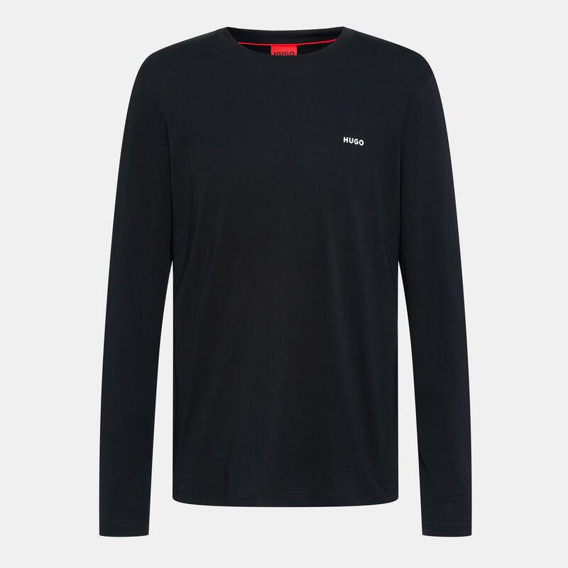フューゴ メンズ トップス Tシャツ Hugo Derolong Sleeve T Shirt Black 001 ブラック