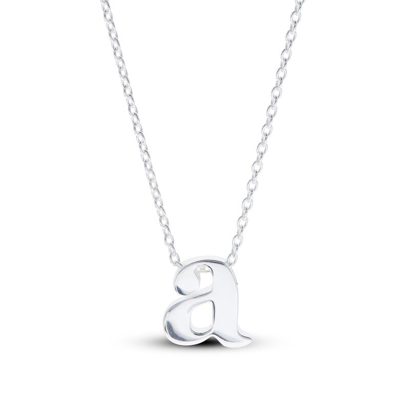 ビー ユー レディース アクセサリー ネックレス・チョーカー・ペンダントトップ レース Be You Sterling Silver lowercase Initial Necklace Silver シルバー