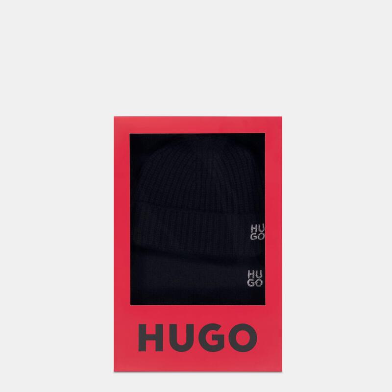 フューゴ レディース アクセサリー 帽子 Hugo Women's Winter Set Black ブラック 12,760円