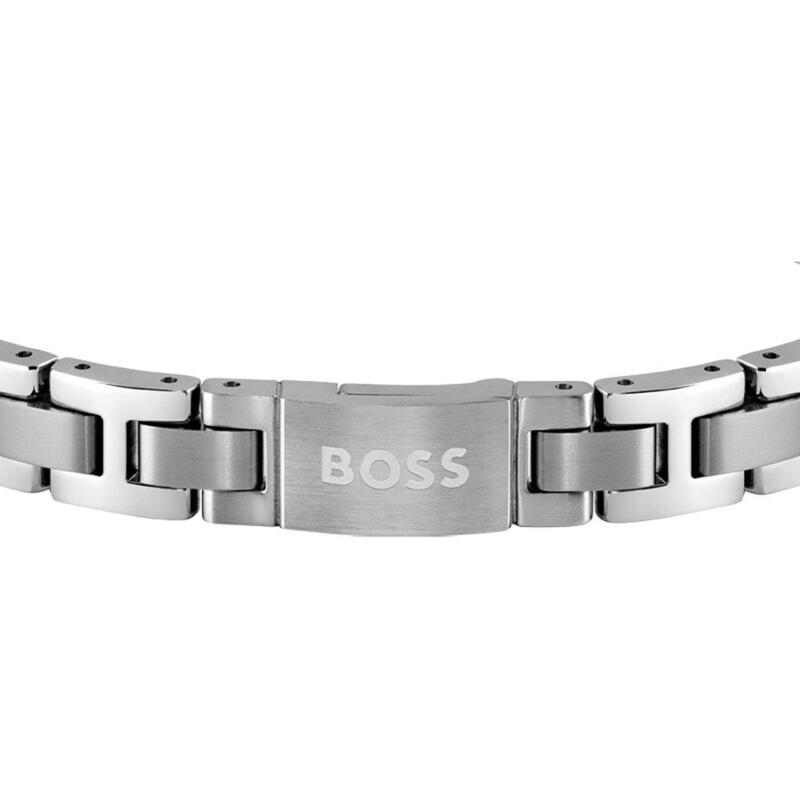 ボス メンズ アクセサリー ブレスレット・バングル・アンクレット Boss Men's Metalink Bracelet with Magneticlosure Silver シルバー｜ReVida 店 26,850円