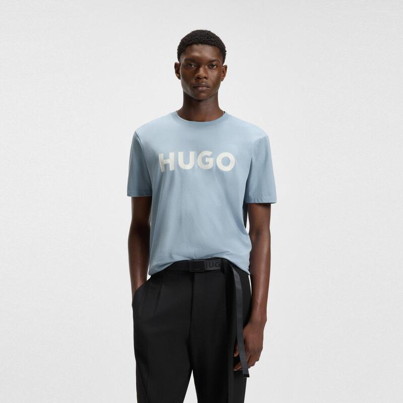 フューゴ メンズ トップス Tシャツ Hugo Dulivio T Shirt Open Blue ブルー|ReVida 店