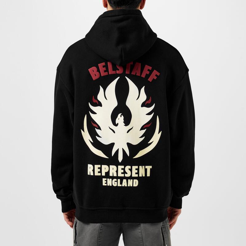 リプレゼント メンズ アウター パーカー・スウェット プリント グラフィック Represent Men's Flame Phoenix Graphic Print Hoodie Black ブラック