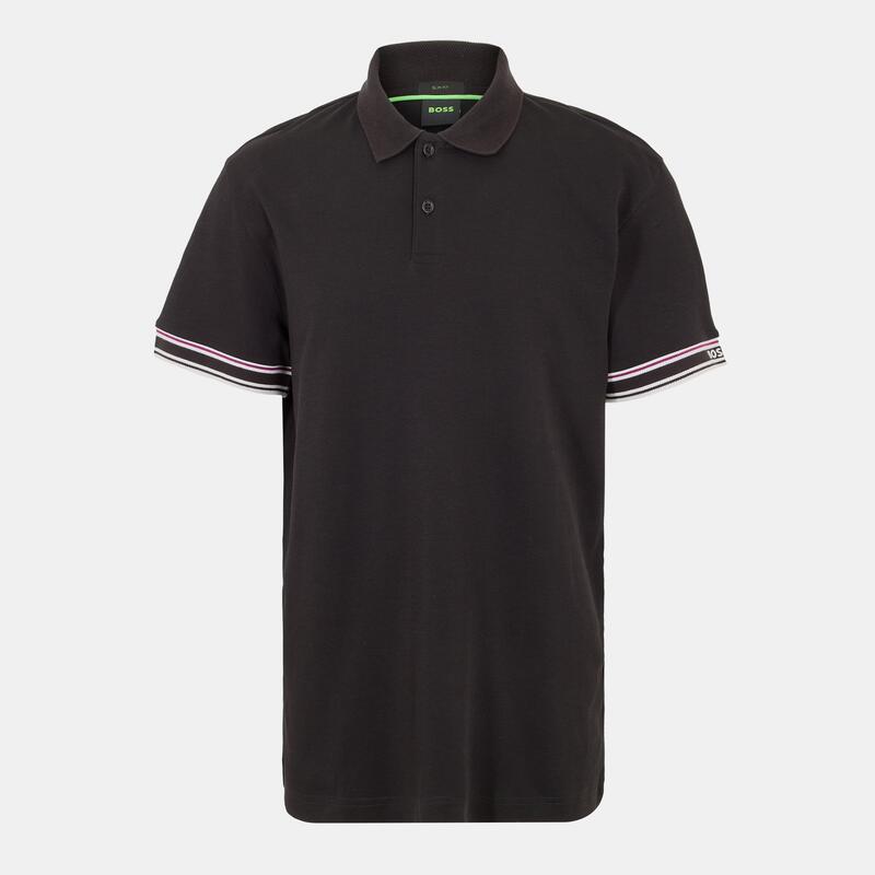 ボス メンズ ボトムス カジュアルパンツ ポロシャツ Boss Men's HBG Zone Sleek Button-Upolo Shirt Black ブラック