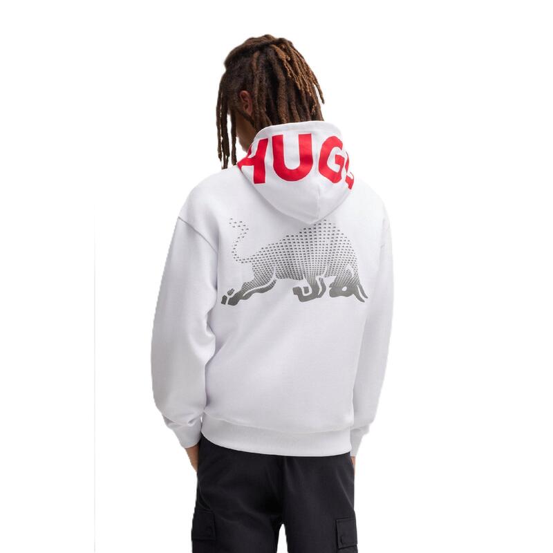 フューゴ メンズ アウター パーカー・スウェット Hugo Vcarb Hoodie_ 錫99 White 白いこと メンズファッション-パーカー