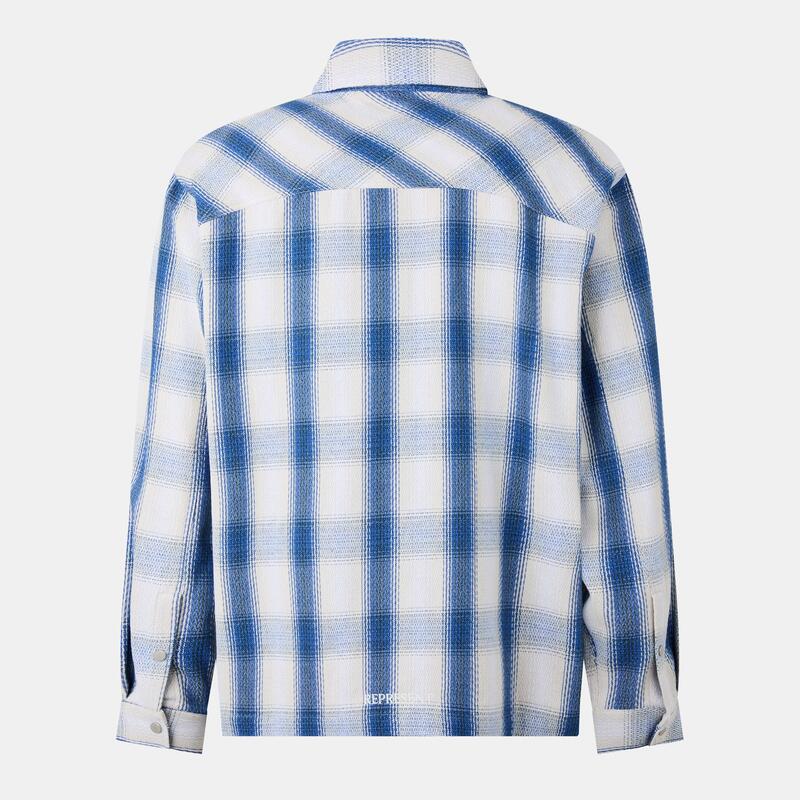 リプレゼント メンズ トップス シャツ オーバーサイズフィット コットン Represent Men's Cotton-Blend Cheque Shirt Oversized Fit Mid Blue ブルー