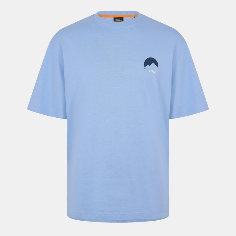 ボス メンズ トップス Tシャツ Boss Men's HBO Move T-Shirt Open Blue ブルー
