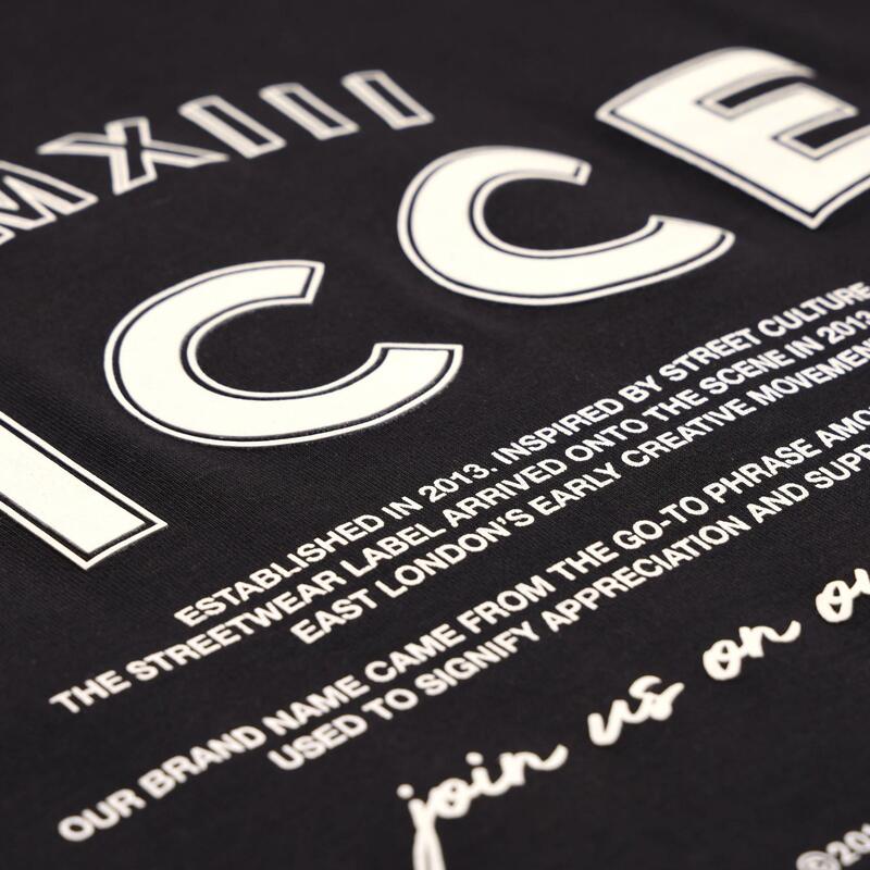 ニッチェ ロンドン メンズ トップス Tシャツ Nicce Rising Oversized T-Shirt Black ブラック