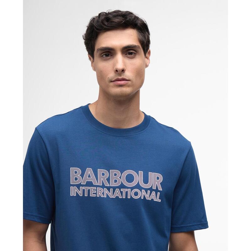バブアー メンズ トップス Tシャツ Barbour International B.Int Ess T-Shirt Sn62 Insignia Blue ブルー