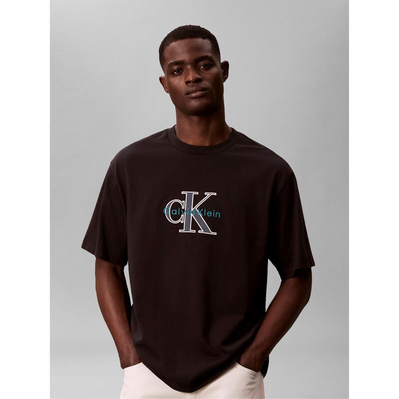 カルバンクライン メンズ トップス プルオーバー Calvin Klein Jeans CKJ Tricolr Graph T 錫62 Black 黒いこと トップス-メンズファッション