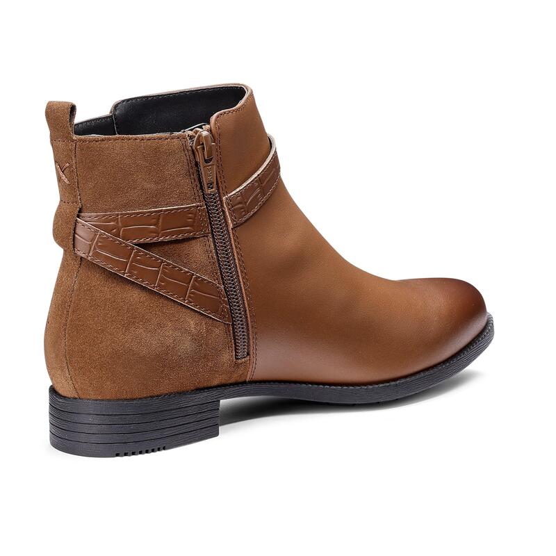 フーター レディース シューズ ブーツ・レインブーツ アンクル Hotter Haydock Ankle Bootstandard Fit Rich Tan-Croc タン|ReVida 店
