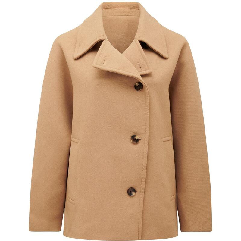 フォーエバーニュー レディース アウター 厚地の外套 Forever Newomen\u0027suzie Top Collar Coatigan Camel 駱駝