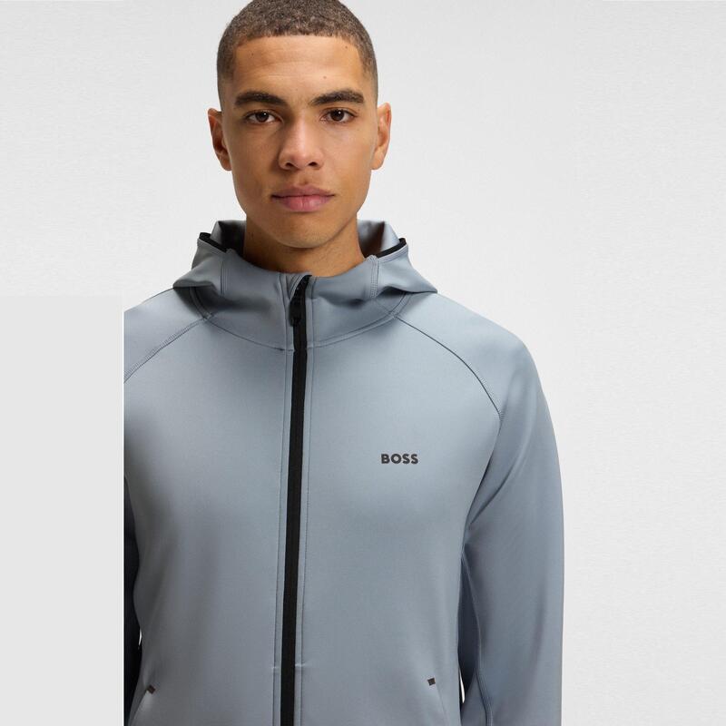 ボス メンズ アウター パーカー・スウェット Bossicon Active Moisture-Managing Hoodie Dark Grey グレー