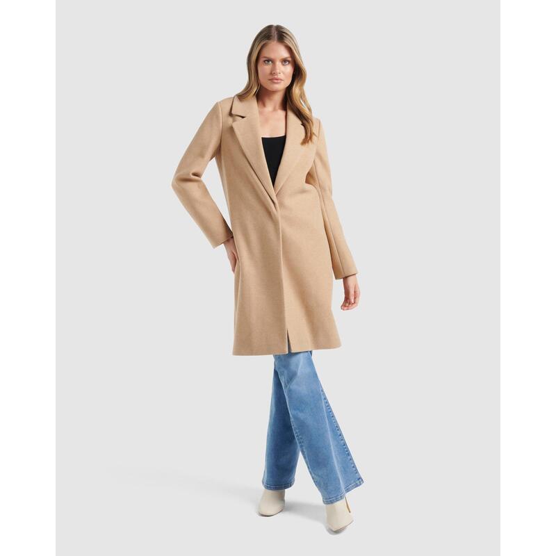 フォーエバーニュー レディース アウター コート Forever New Delilah Longline Coatigan Camel キャメル