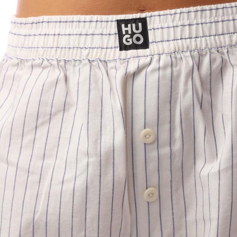 フューゴ レディース アンダーウェア ナイトウェア ショートパンツ Hugo Maia Pyjama Shorts White ホワイト