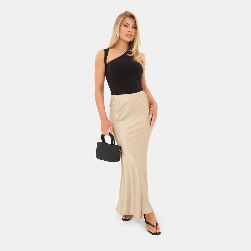 アイソウイットファースト レディース ボトムスカート サテン マキシ I Saw It First Satin Maxi Skirt Gold ゴールド