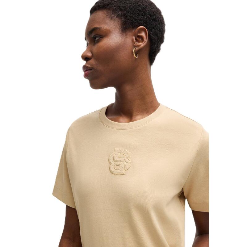 ボス レディース トップス Tシャツ Boss Ecosa2 10271559 01 T-Shirt Womens Medium Beige ベージュ