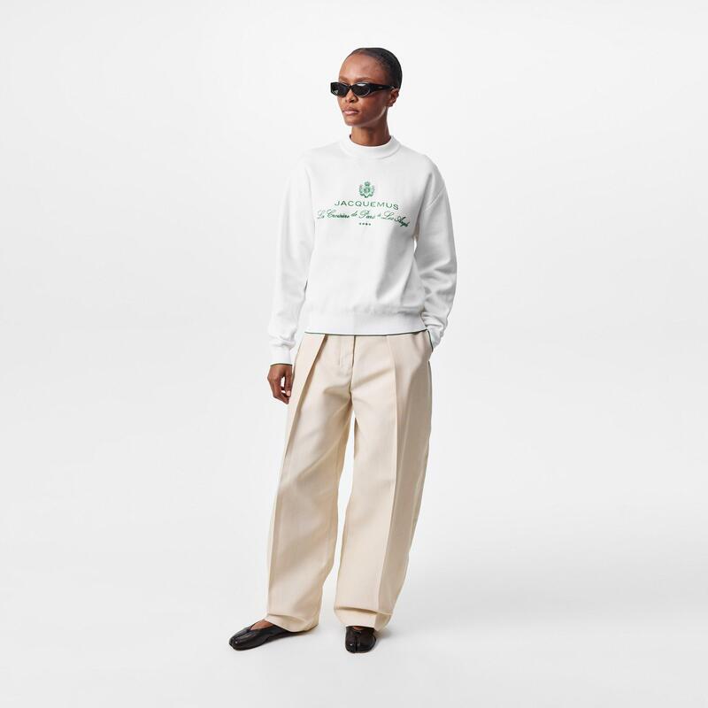 ジャクエムス レディース アウター パーカー・スウェット ティーシャツ Jacquemus Hotel Sweater White 白いこと