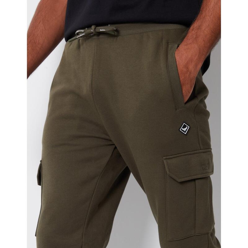 スリードベア メンズ ボトムス カジュアルパンツ フリース Threadbare Fleece Jogger Sn62 Khaki カーキ