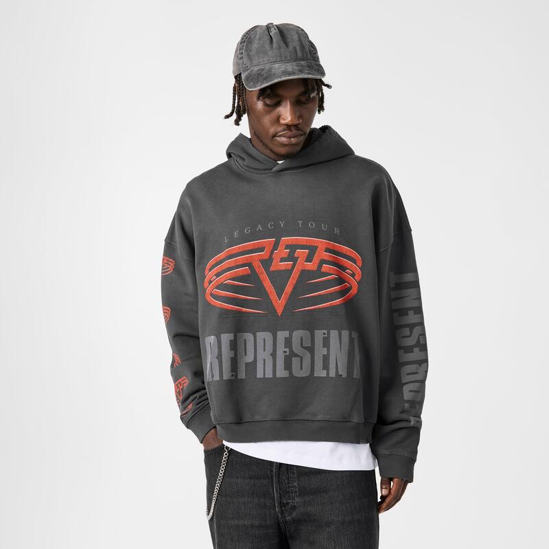 リプレゼント メンズ アウター パーカー・スウェット Represent Men's Rep Living Legacy Over-the-Head Hoodie Sun Fade Grey グレー
