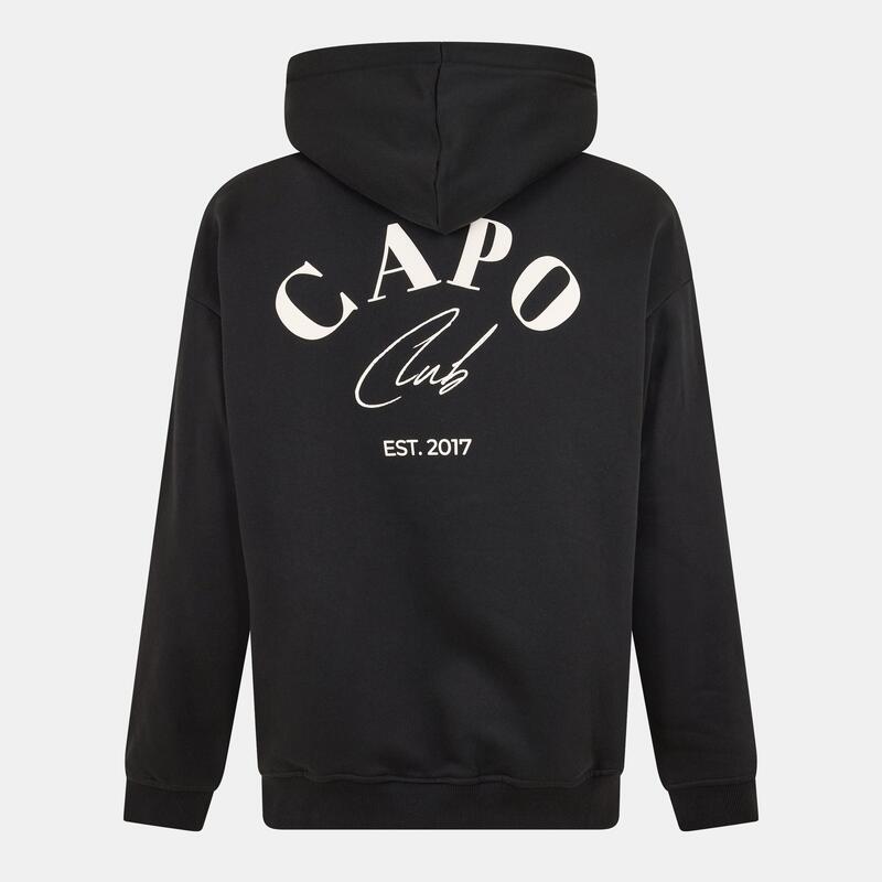 カポ メンズ アウター パーカー・スウェット CAPO Club Hoodie Sn00 Black/White ホワイト