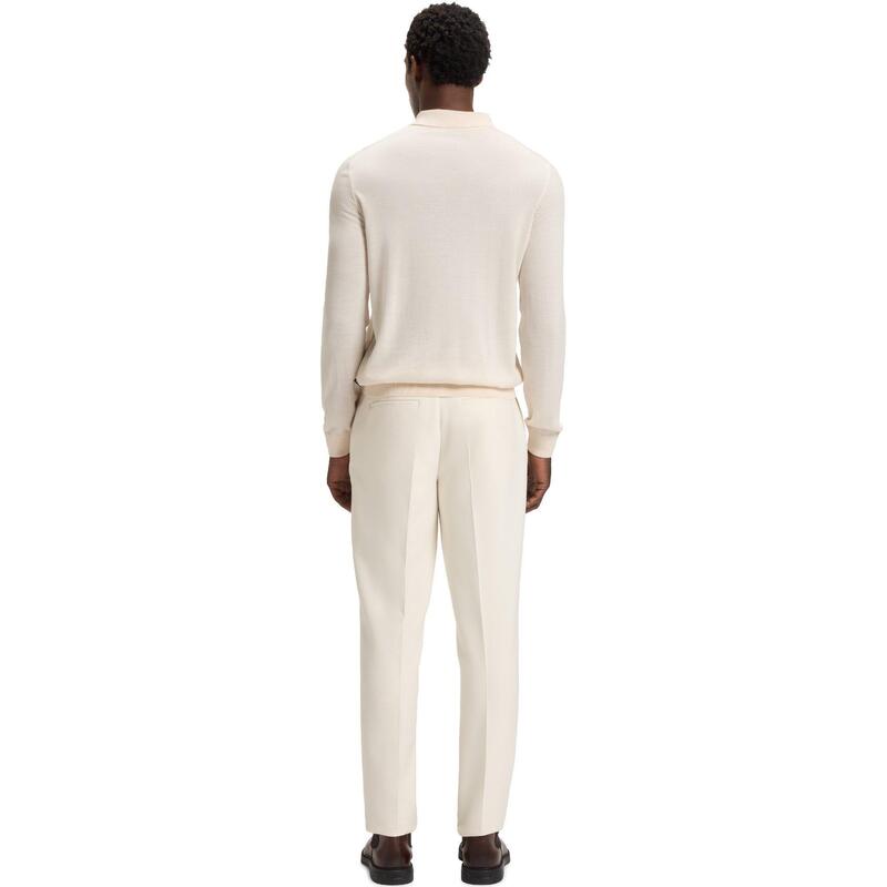 ボス メンズ トップス シャツ 長袖 Boss Men's Lancione Long-Sleeve Polopen White ホワイト