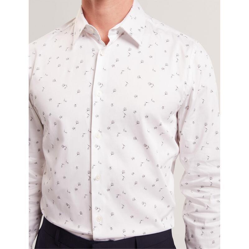 テッドベーカー メンズ トップス シャツ フラワー柄 フラワー Ted Baker Ted LS Floral Shirt Sn61 White ホワイト
