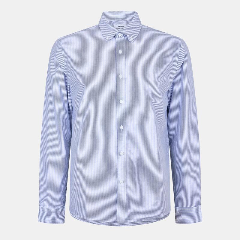 ピーターワース メンズ トップス シャツ Peter Werth W Chtu Shirt Sn99 Navy/White ホワイト