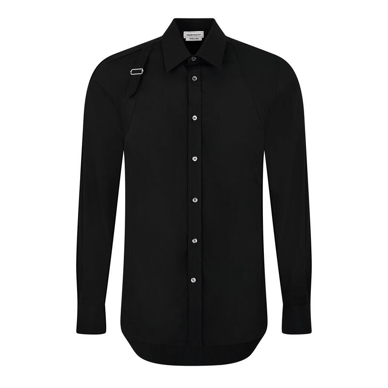 アレキサンダー・マックイーン メンズ トップス シャツ Alexander McQueen Harnesshirt Black ブラック｜ReVida 店