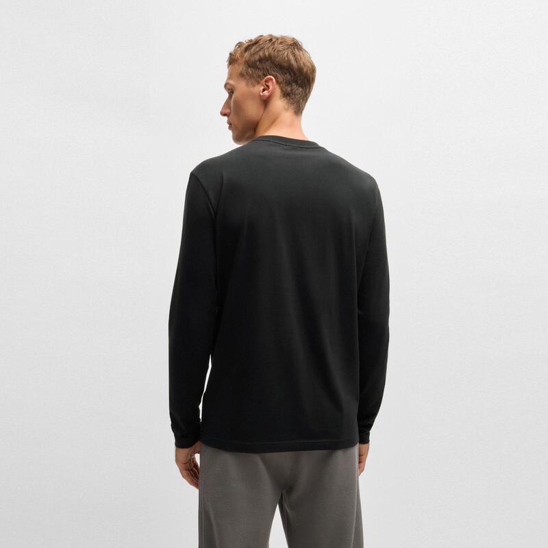 主任者 メンズ トップス プルオーバー ロゴタイプ Boss HBG Long T-Shirt with Iconic Logo Black 001 黒いこと
