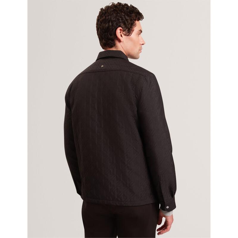 テッドベーカー メンズ トップス シャツ Ted Baker Ted Quilt Overshirt Sn61 Black ブラック｜ReVida 店