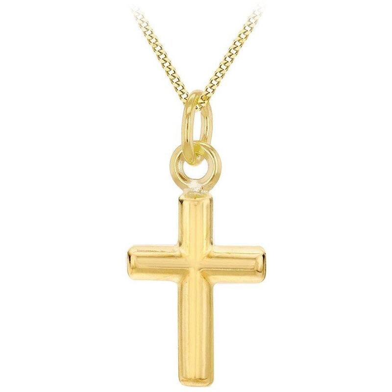 ビー ユー メンズ アクセサリー ネックレス・チョーカー・ペンダントトップ ミニ レース Be You 9ct Gold Mini Cross Necklace Yellow Gold イエロー