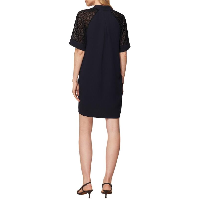 ホイッスルズ レディース トップス 衣装 Whistles Linanimal Dobby Dress Navy 米国海軍