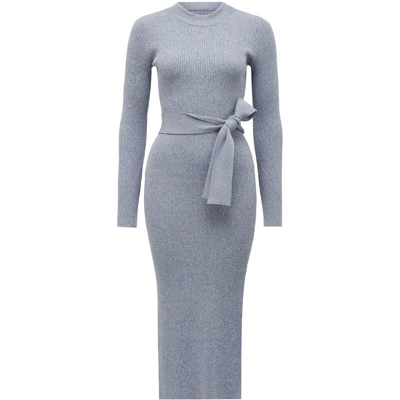 フォーエバーニュー レディース トップス ワンピース ミディ ニット Forever New Grayson Midi Knit Dress Blue Space Dye ブルー｜ReVida 店