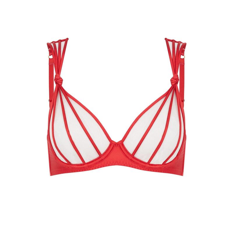 エージェントプロヴォケイター レディース アンダー御召しもの ブラ Agent Provocateur OZARA Bra Sand/Red 赤いこと