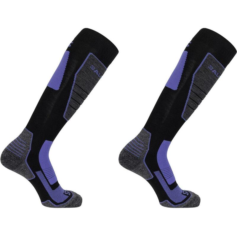 サロモン レディース アンダーお召しもの ソックス Salomon Pro Ski Socks Womens Black/Astra 黒いこと