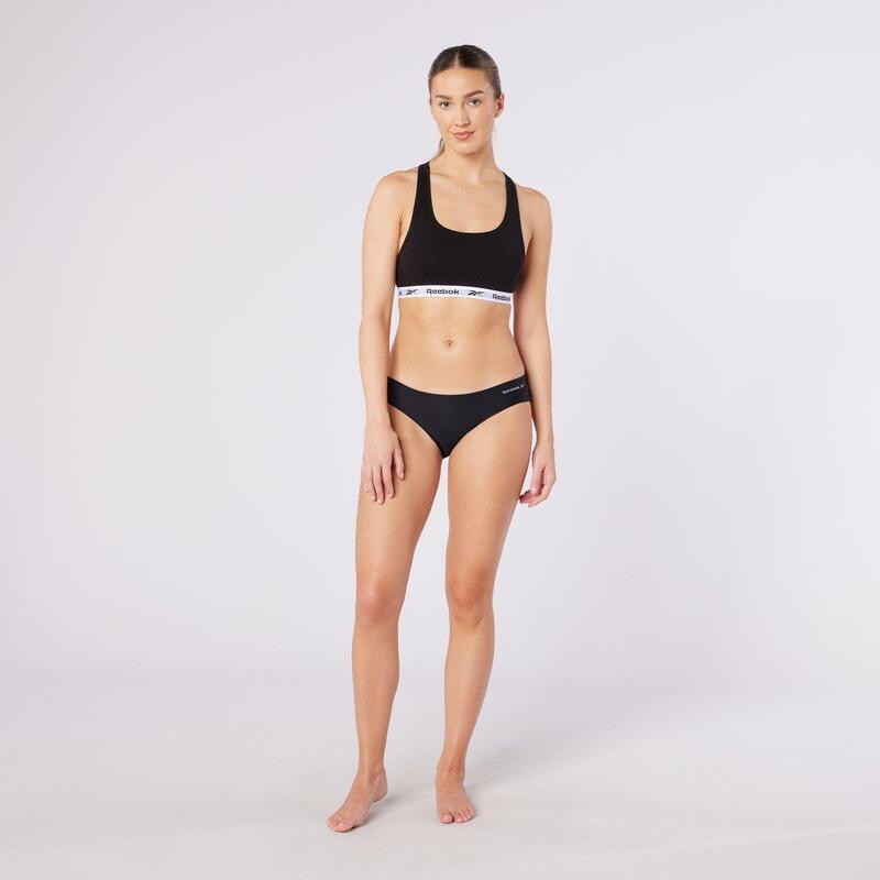 リーボック レディース アンダー御召しもの ブラ Reebok 2 Pack Crop Top Frankie Black/White 白いこと