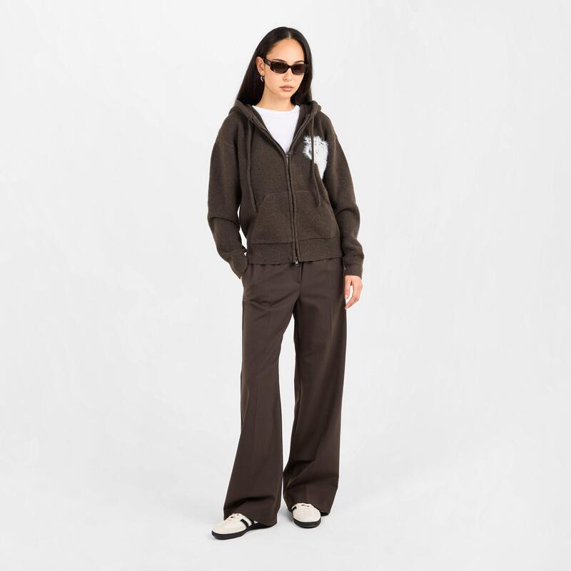 ザ クチュール クラブ レディース アウター パーカー・スウェット ニット The Couture Club Womens Fluffy Knit Zip Hoodie Brown ブラウン 26,492円