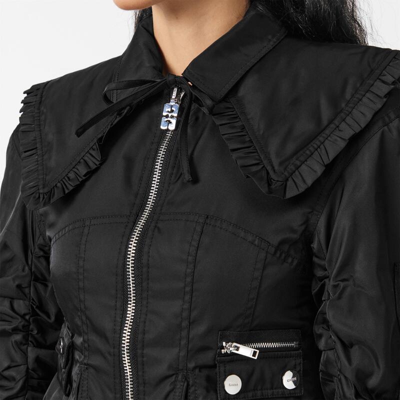 ガニー レディース アウター ジャケット・ブルゾン Ganni Duchesse Jkt Ld99 Black ブラック