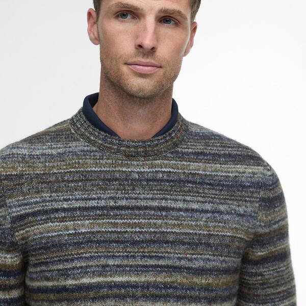 バブアー メンズ アウター 編み物・プルオーバー Barbour Mens Pateley Jumper Inky Marl BU11 マール
