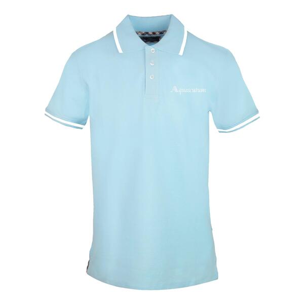 アクアスキュータム メンズ トップス スポーツシャツ Aquascutum Polo 錫99 Sky Blue 青み